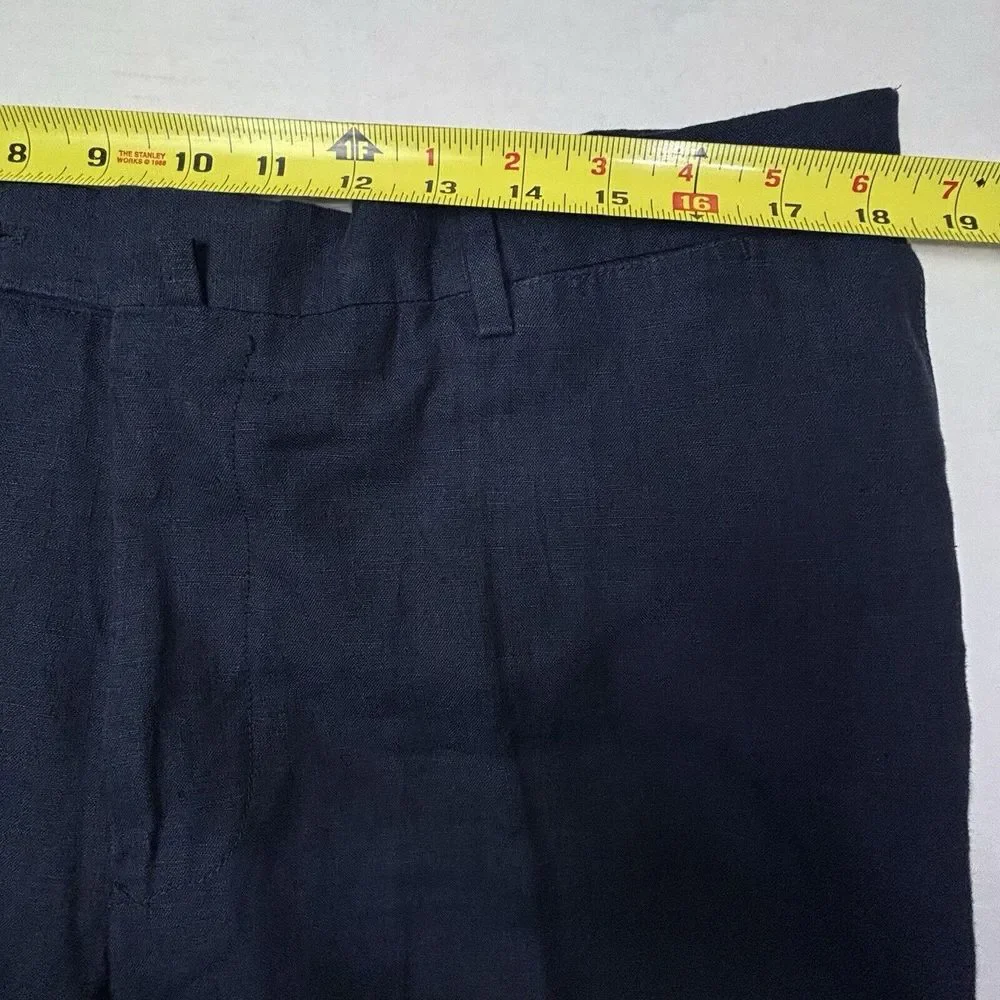 Connolly England Mens Linen Trousers Pants EU56 36X30 Navy‎ Tapered Italy EUC